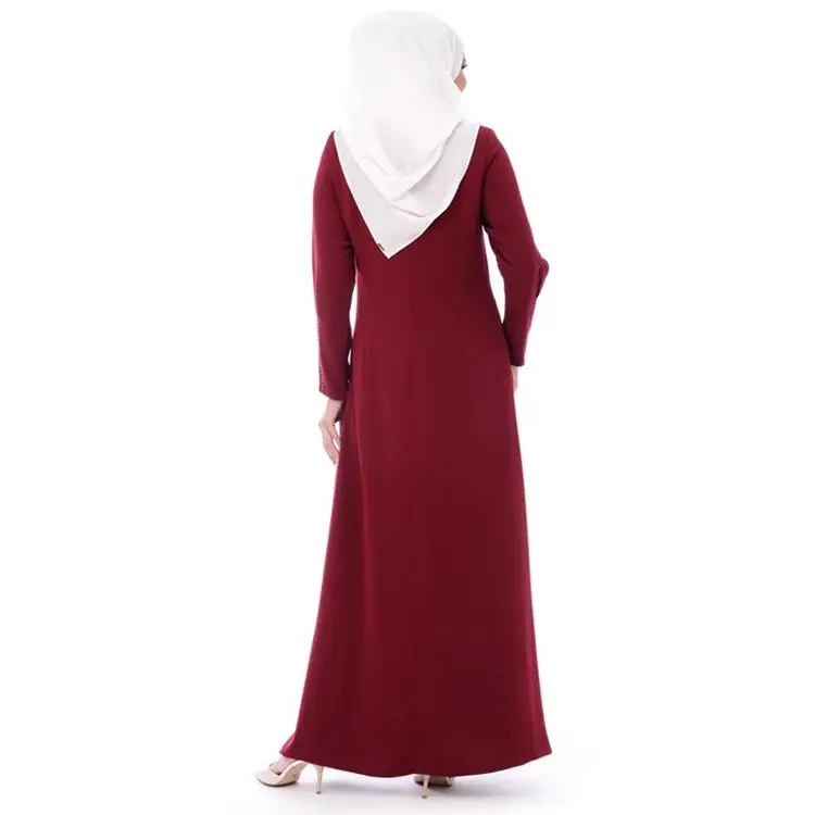 2019 Maxi in Prayer Simple Dress Muslim Modern Dubai Abaya New Design for Indonesia Kebaya
