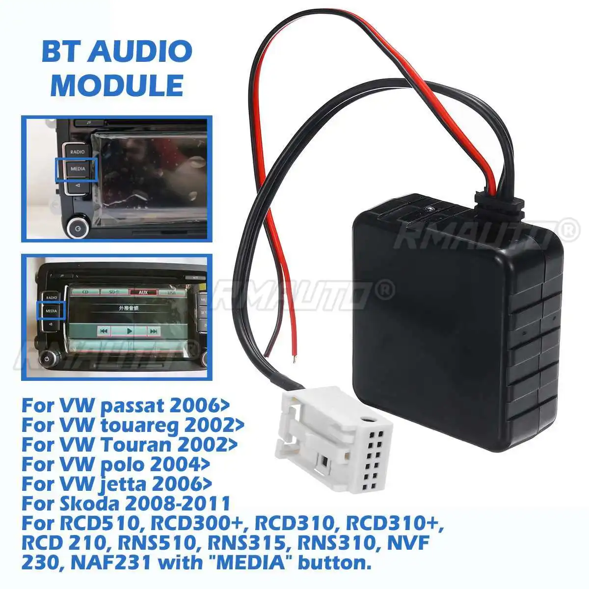 Adattatore Audio Auto Senza Fili Adattatore Bluetooth 5.0 Autoradio 6 Pin - Per Alfa Romeo 159 E Fiat Grande Punto Connettore Audio 6 Pin - 11