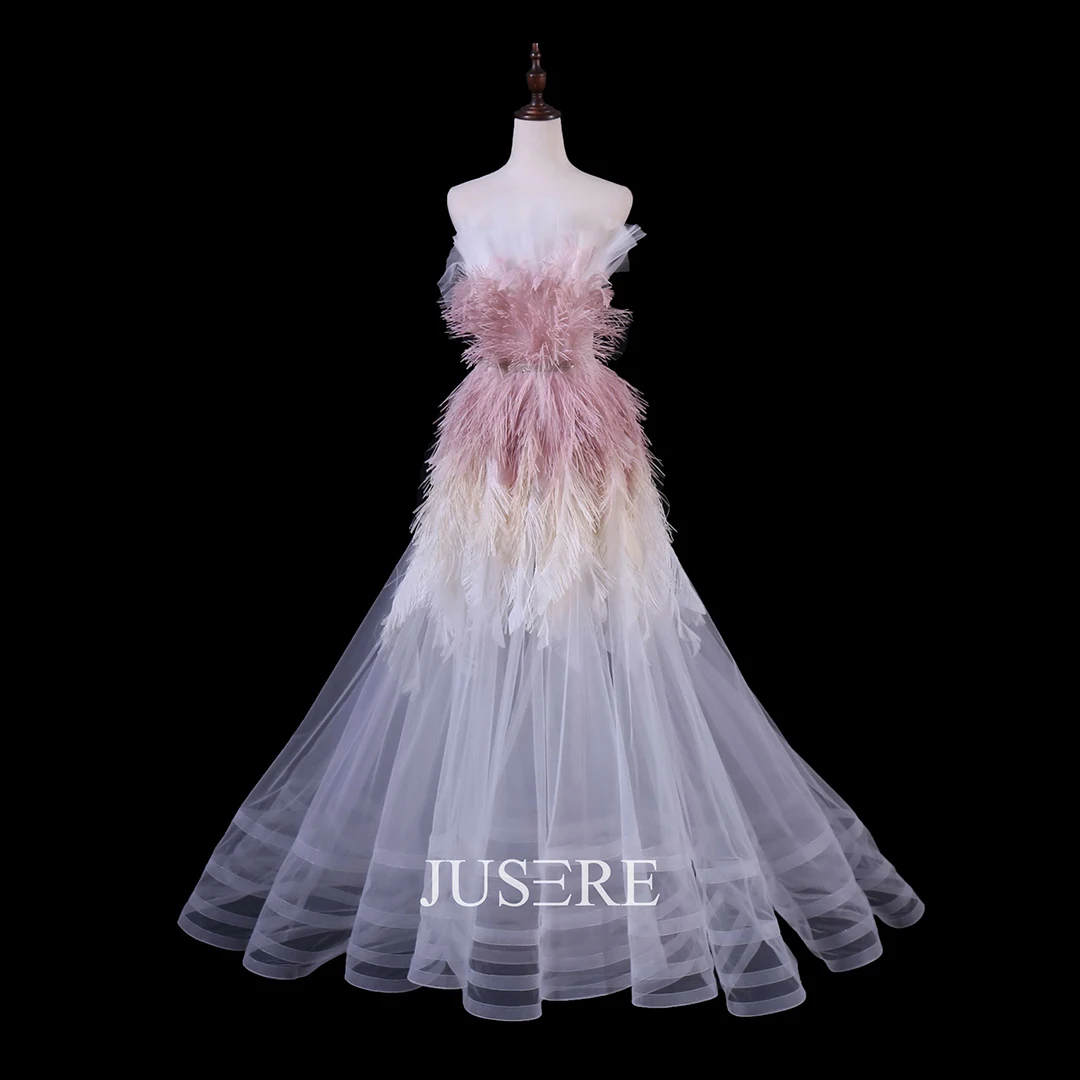 plus size ostrich feather dress