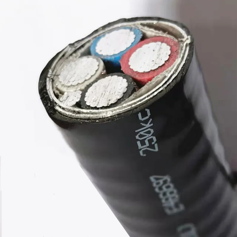 CSA 500 MCM 4C ACWU90 Cable with 1AWG Ground Wire  XLPE SUN RES PVC Jacket Black