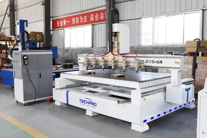 Fast Speed 3D Multi Heads CNC Router Engraving Machine 3D Sculpting CNC 4 Axis 6 Spindles CNC Router
