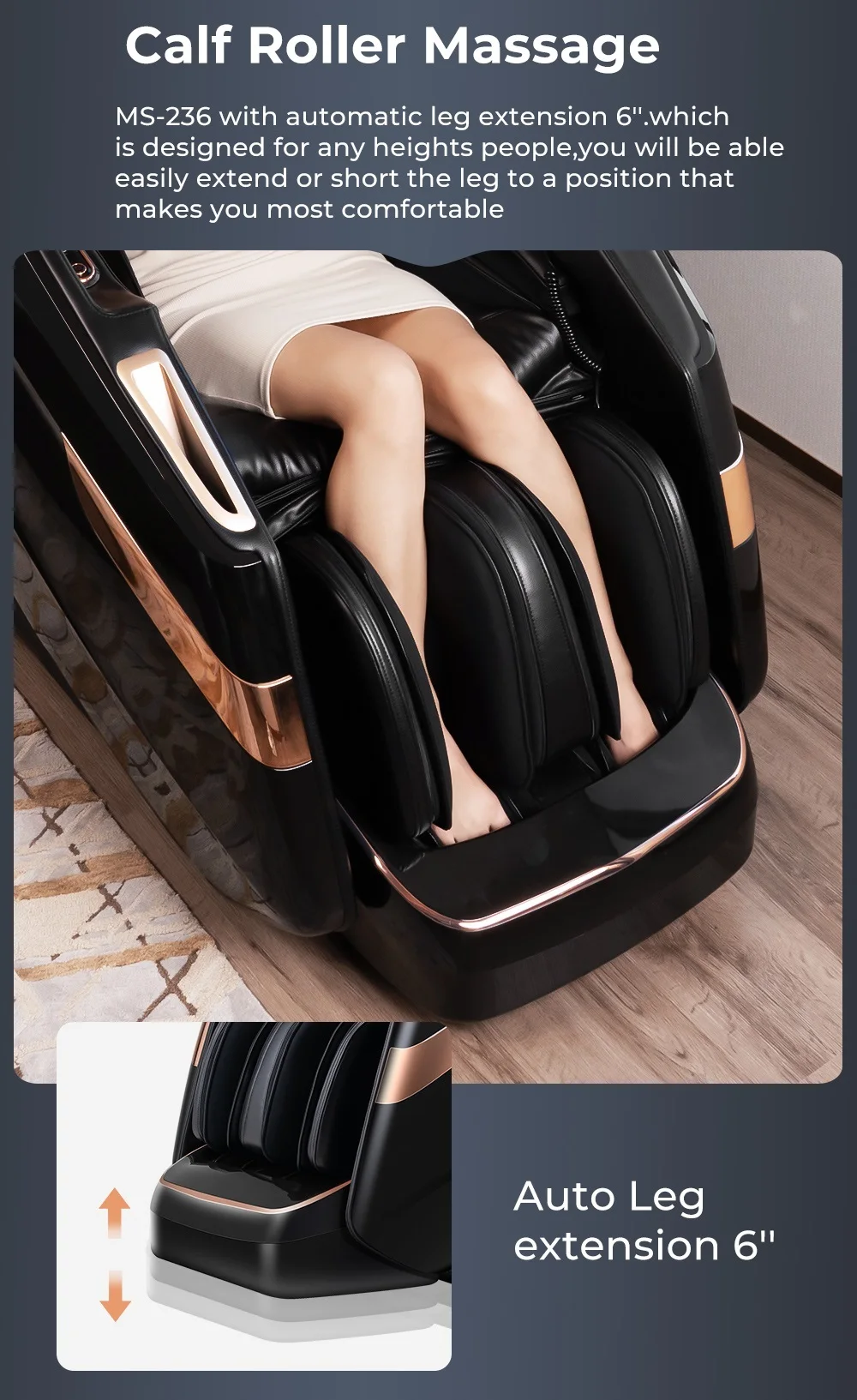 Deluxe Manipulator With Buttocks Reclining Zero Gravity Massage Chair