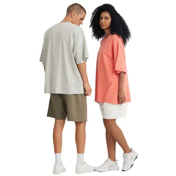 Drop Shoulder Graphic Heavyweight T-shirt Luxury Blank Heavy Cotton Streetwear Boxy Oversized Tshirts Mens Custom T shirt