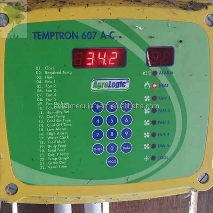 Agrologic Climate Temperature Controller Temptron 607AC  Feed Sensor SW2 for Automatic System in Poultry Swine Farm
