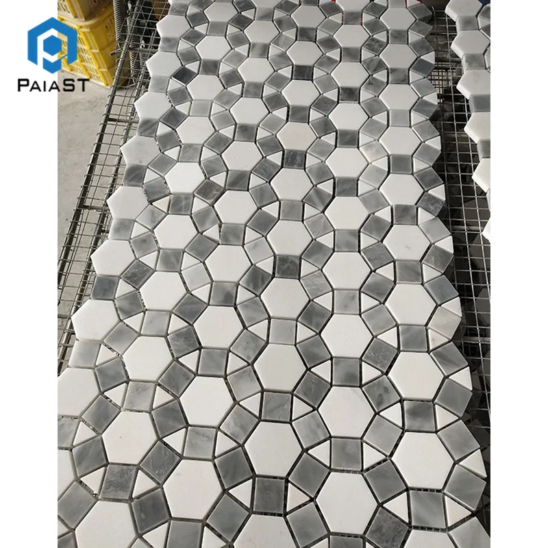 product kitchen backsplash waterjet carrara white marble mosaicmarble mosaic wall tiles bathroom decor-0