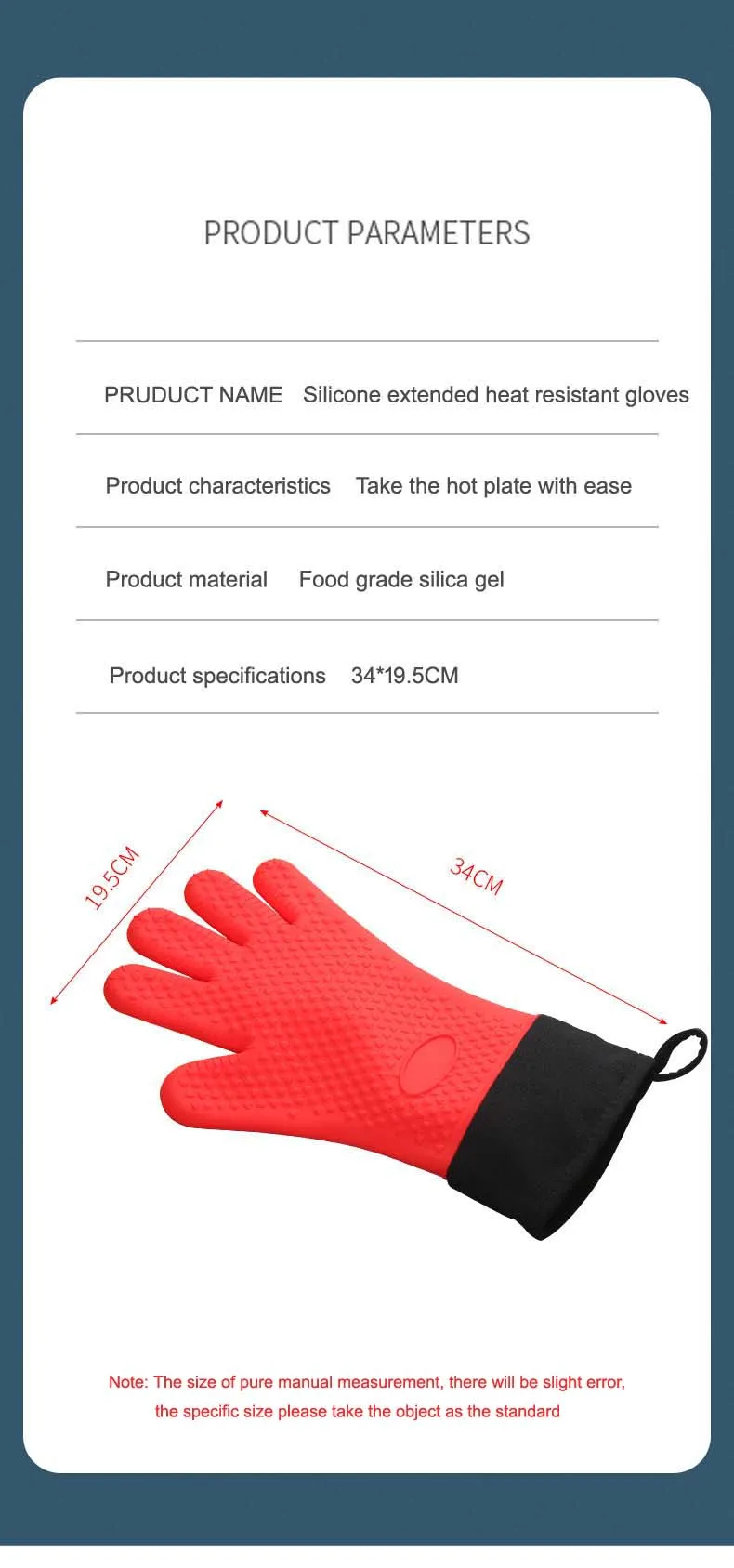 Silicone Oven Gloves, 14.6 Inch Extra Long Silicone Oven Mitts, Extra - View #8