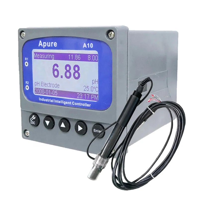 Apure Electrical Conductivity Controller Benchtop Online Conductivity Controller Meter with Conductivity Sensor