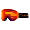 Lentille rouge noire + cadre noir orange