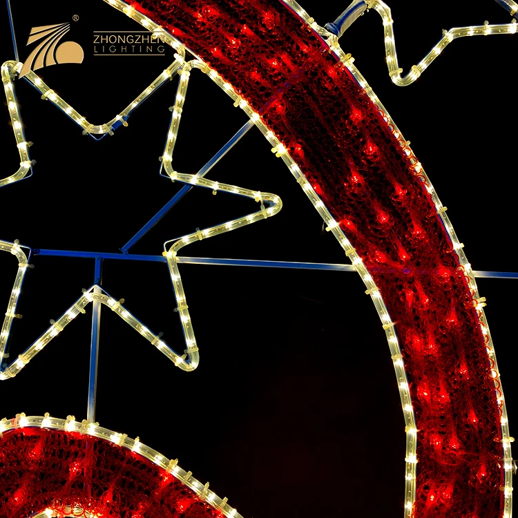 Профессиональное качество водонепроницаемый IP44 уличный декор фонарь 2D Star Motif