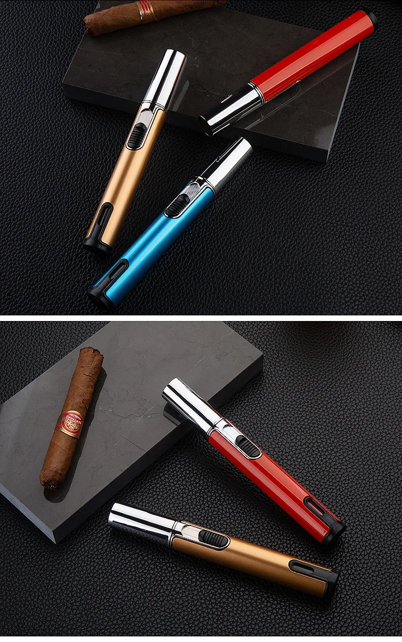 6inch Refillable Gas Pen Lighter Adjustable Jet Flame Butane Lighter