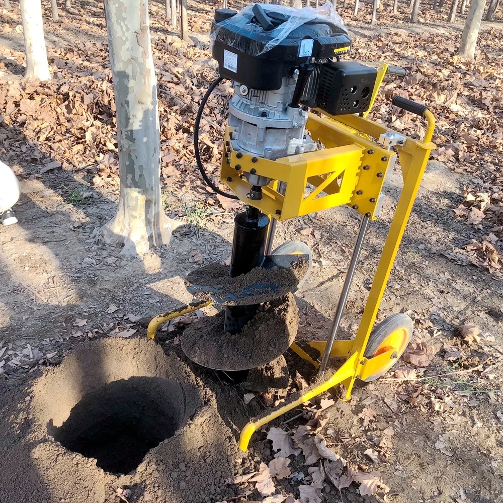 high protection ground drilling tools 4 stroke earth auger machine for installing posts and masts-122005