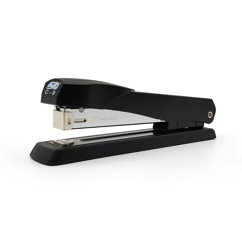 STD C-9 офисный Настольный прочный черный степлер без затора 25 листов полный полосный металлический