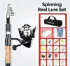 Ultra-short straight pole metal spinning wheel-luya set