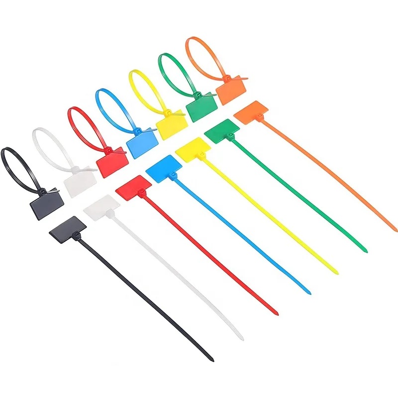 200 Pcs 4 Inches Nylon Cable Marker Ties Self-Locking Cord