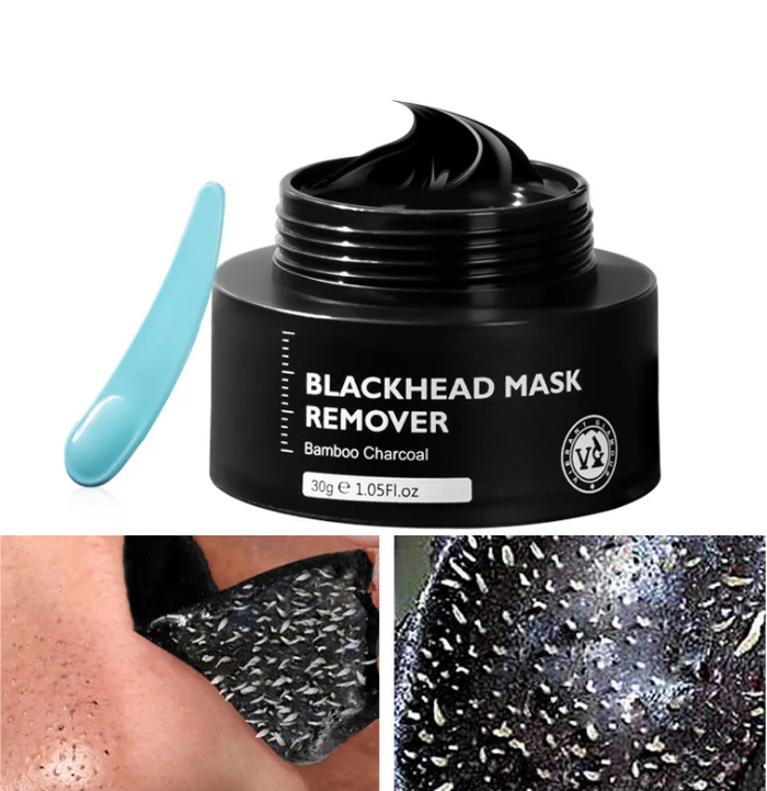 Hot Sales 30g Private Label Organic Face Skin Care Peel Off Mask Deep Cleaning Bamboo Charcoal Remover Blackhead Mask
