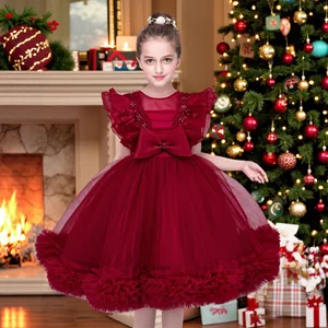 New Frock Knee-length Kids Formal Princess Ball Gown Children Wedding Dress Clothes for Kids