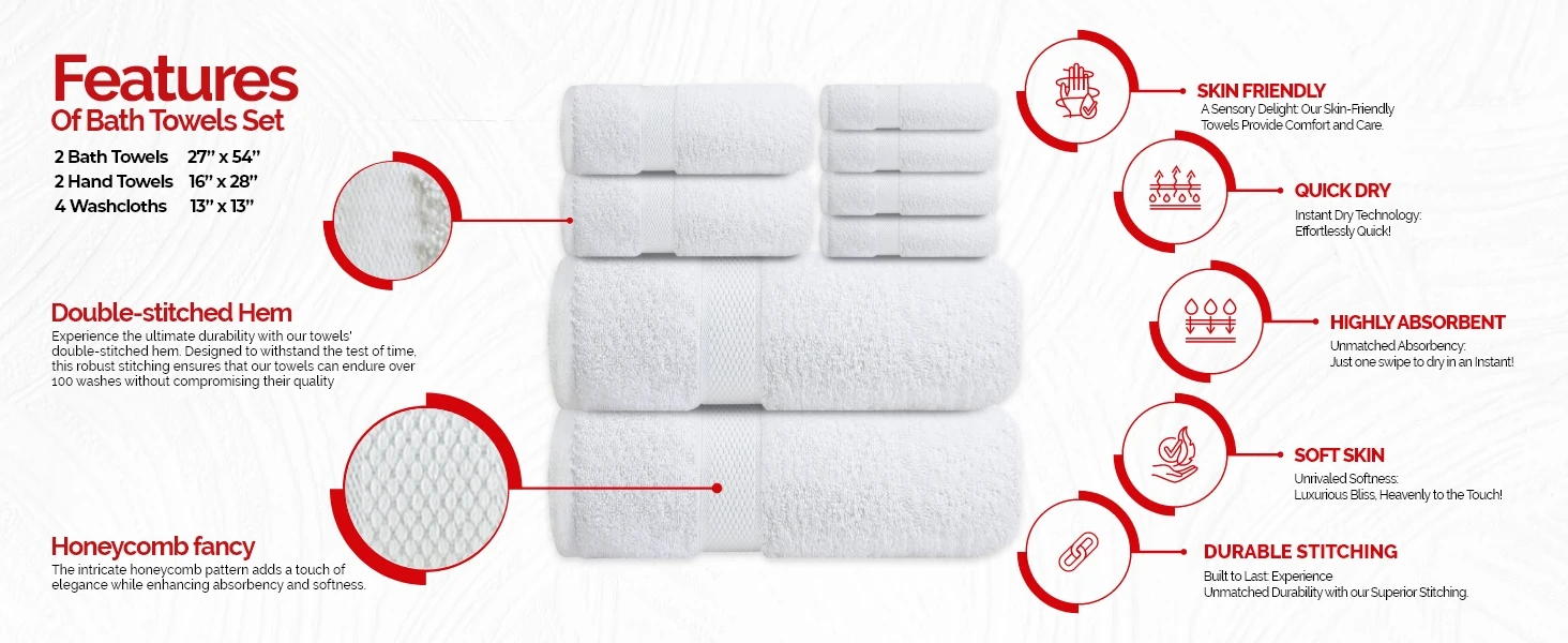 Wholesale Large Luxury Bathroom Towel White 100 Cotton High Quality