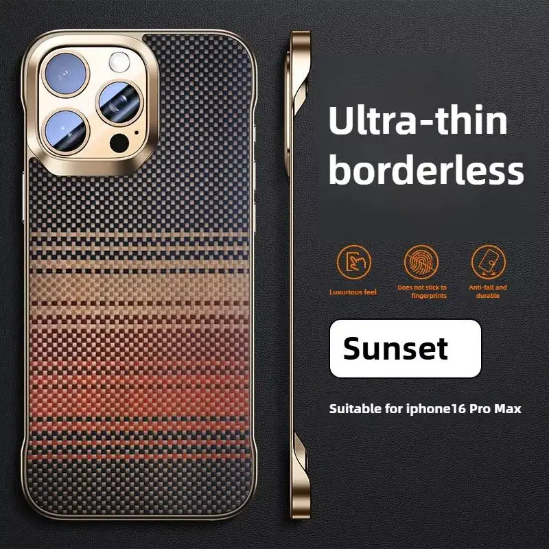 product ultra thin wireless for kevlar mobile phone case for iphone 17 pro max 16 15 14 compatible magnetic for  aramid fiber elegant-6