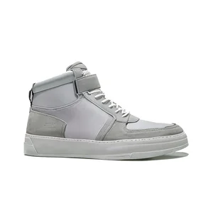 New Designer Fashion High Top White Suede Synthetic Arch Support Anti-Slip Mesh Lining Autumn/Winter/Spring Mens Casual Sneakers