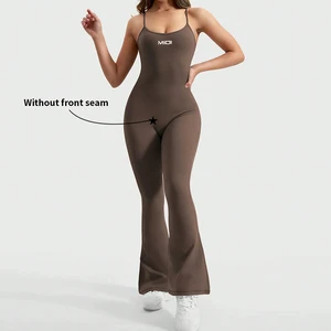 OEM Service Activewear Girl Workout Bodysuit Yoga Apparel Fitness Sets Wear Jumpsuits  Spandex/Nylon Four-Way Stretch Breathable