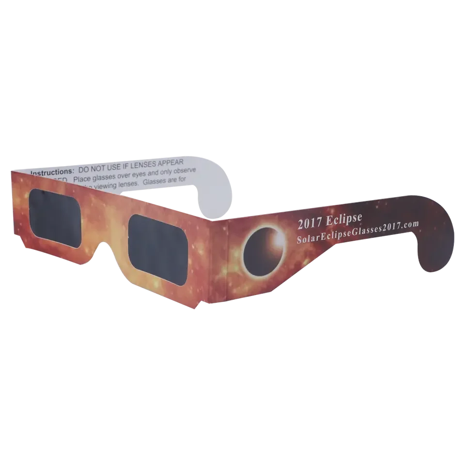 ISO Certified 3D Customized Design Solar Eclipse Viewing Paper Glasses Premium Solar Eclipse Glasses