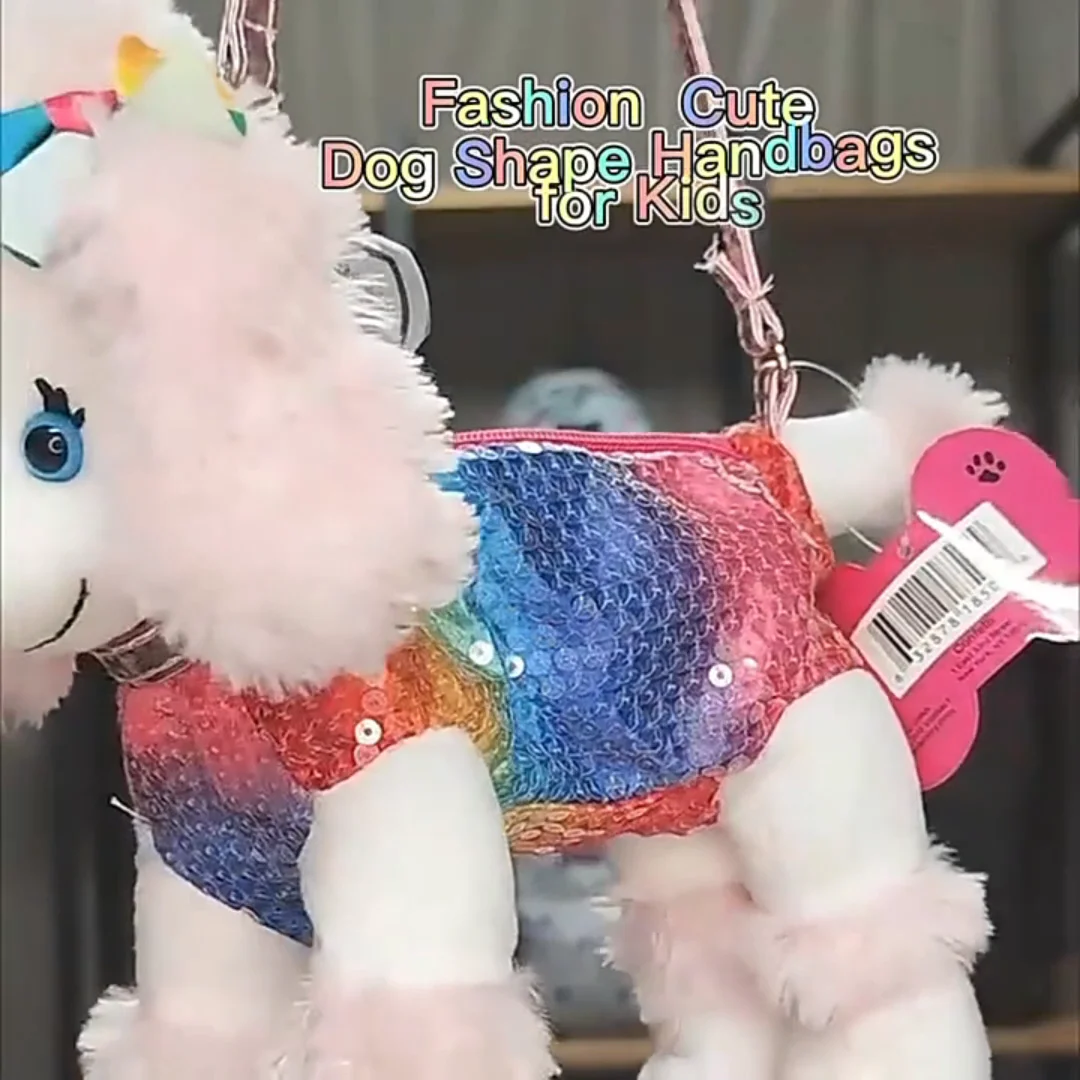 Plushies© Huggable Animal Purse Dog Super Soft Adorable Cute Purse for Kids  | Inox Wind