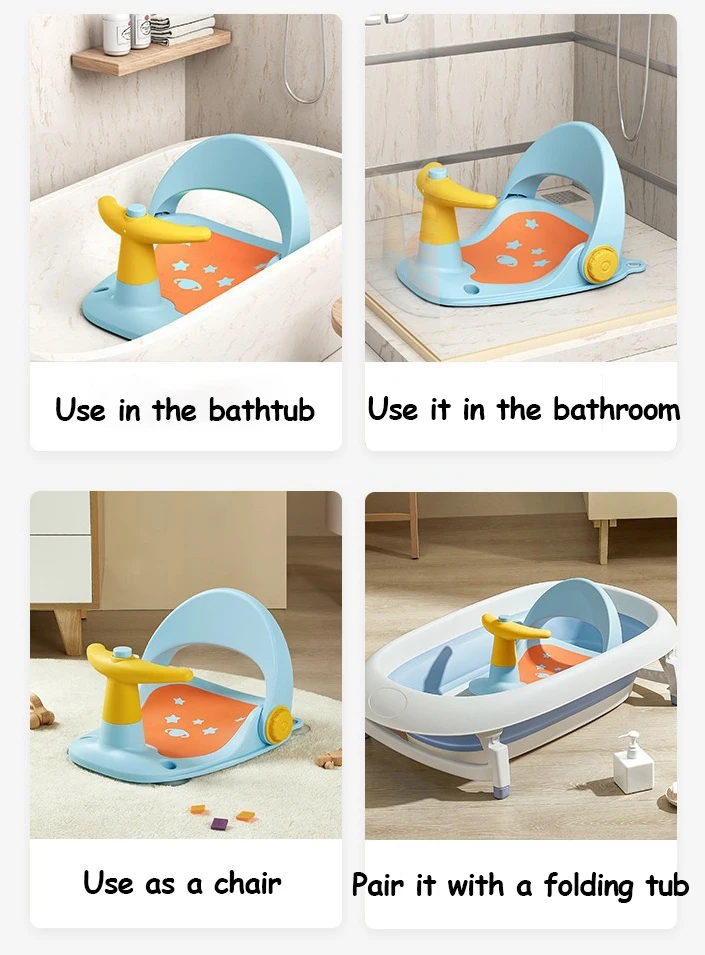Ergonomic Seat For The Bathtub Baby Bath Chair Soft Bathing Tub Seat
