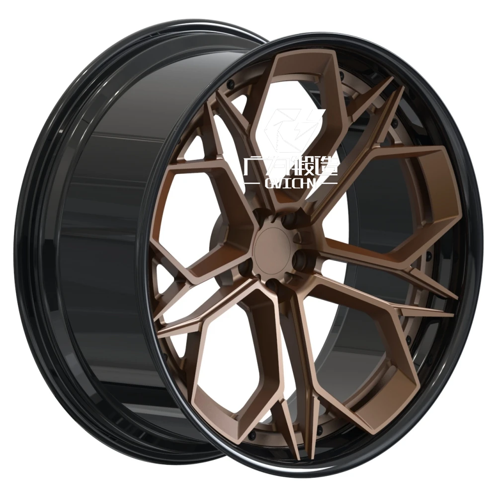 GVICHN 2 piece dual color custom forged alloy wheels 16 - 26 inch aluminum alloy rims 5x112 5x114.3 5x120 wheel hub