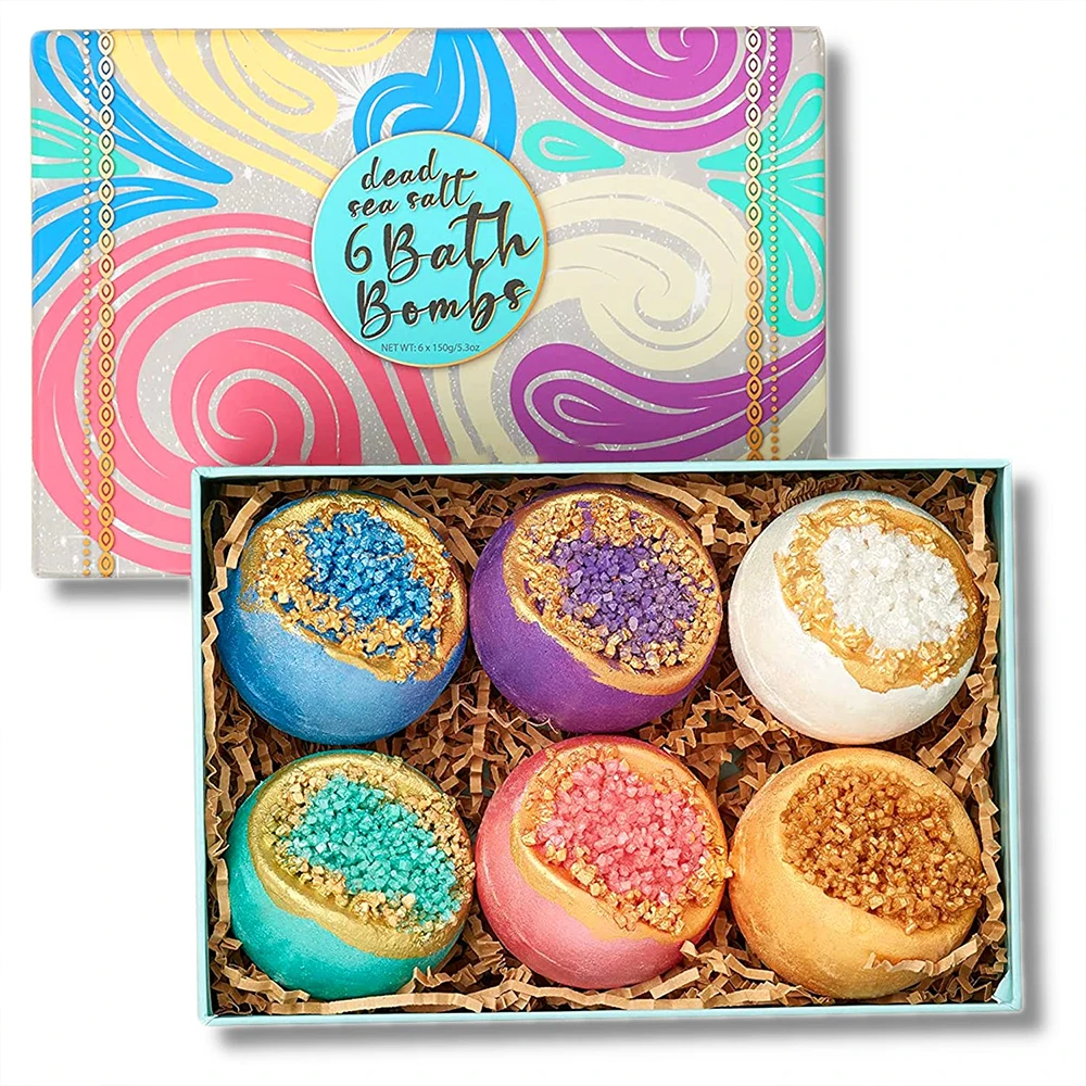 Лидер продаж, США, Кристальные Бомбочки для ванной Geode для упаковки на заказ