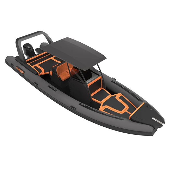 Black Aluminum Hull 28ft Rib Orca/ Hypalon/pvc Inflatable Boats For ...