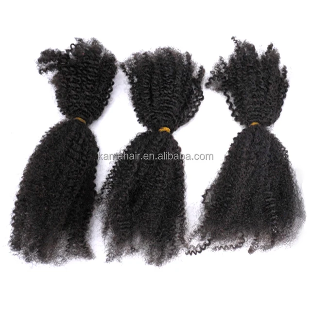 KAMA Hot Sale Afro Kinky Bulk Human Hair 4C Brazilian Hair Afro Kinkys Curly 100%  Human Hair for Braids Twist