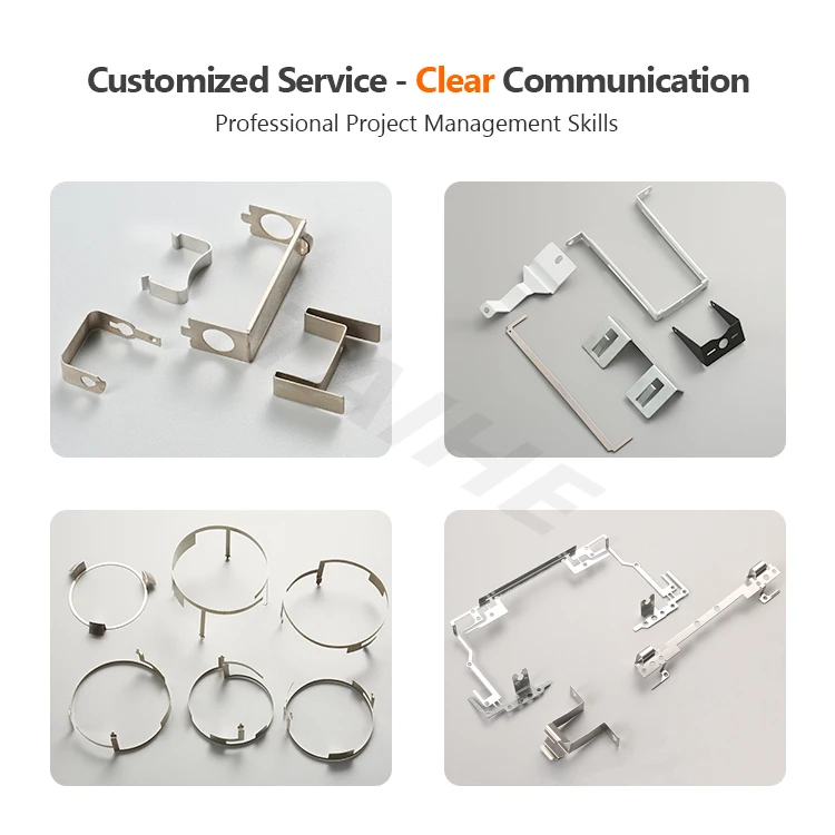 Custom Made OEM Design Precision Stamping Sheet Metal Parts Stainless Carbon Steel Brass Copper Small Flat Leaf Spring Clips