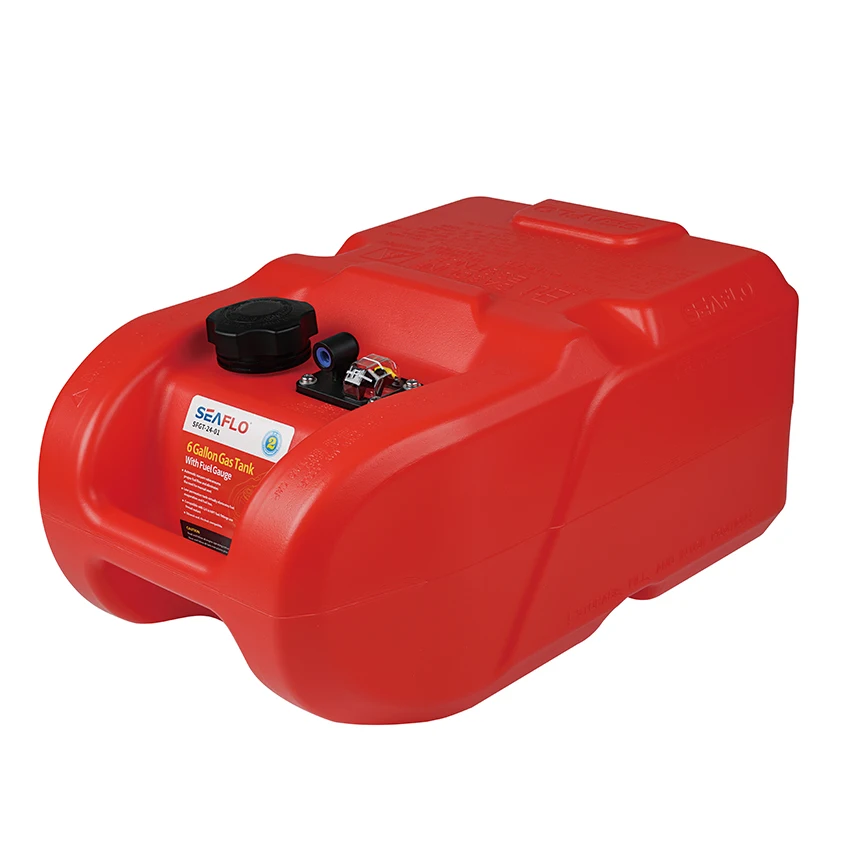 高品質ポータブル船舶用燃料タンク 6ガロン/24リットルガソリン缶 赤色 