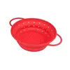 Small red collapsible draining basket