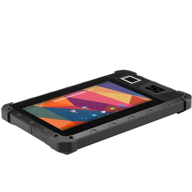 Industrial Level Android 8 Inch Touch Screen Handheld 4G Wifi Bluetooth Fingerprint UHF Reader Rugged Tablet Support Nova Module