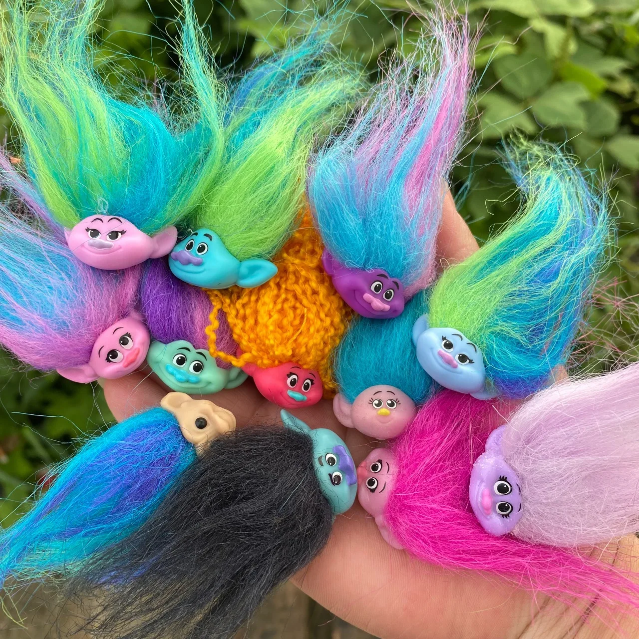 Mini PVC Vintage Plush Trolls Lucky Doll Magic Fairy Hair
