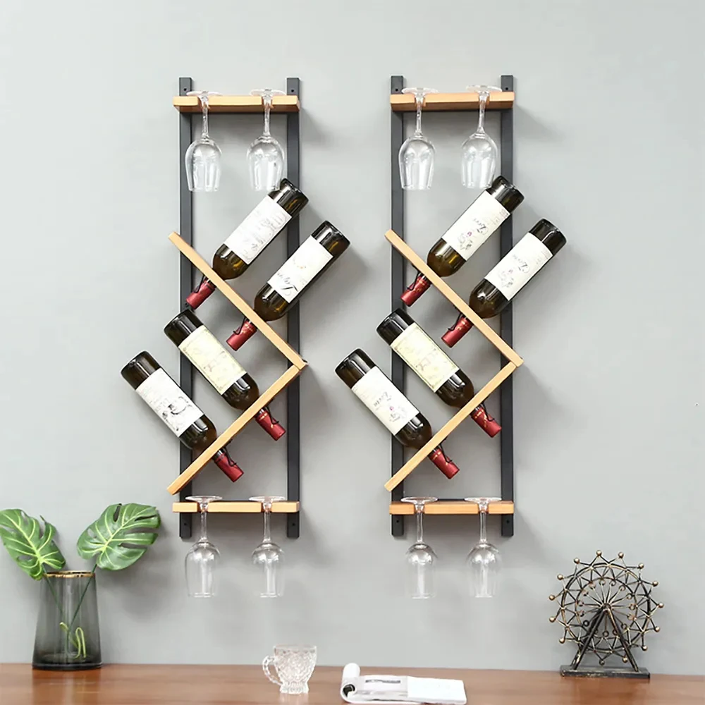 A Simple Wine Storage Rack Display Vertical Wall Mounted Rack Wine Cabinet Bottle Holder Wood Kd