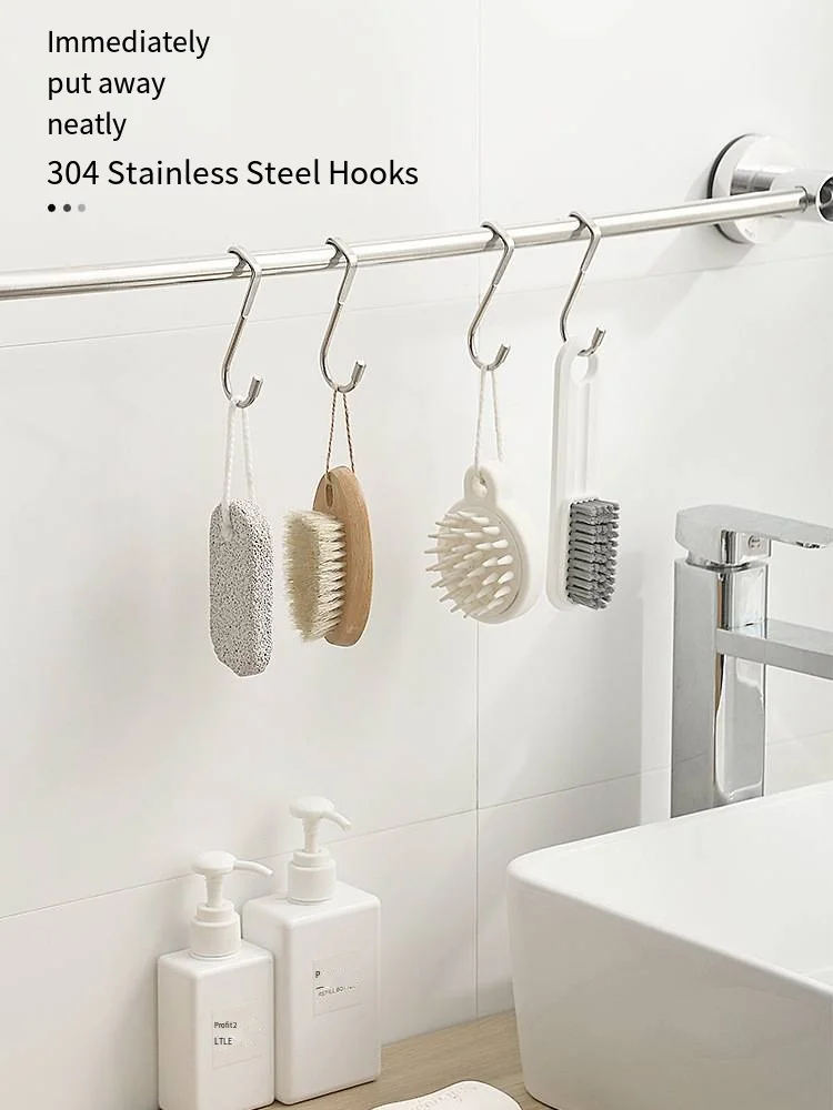 Hook Stainless Steel S-type Hook Free punching 304 Kitchen Cabinet Door double S novelty hooks wholesale supplier