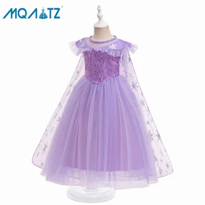 MQATZ Hot Sale Elsa Princess Dress Children's Fancy Printed Flamenco Performance Wear for Baby Girls