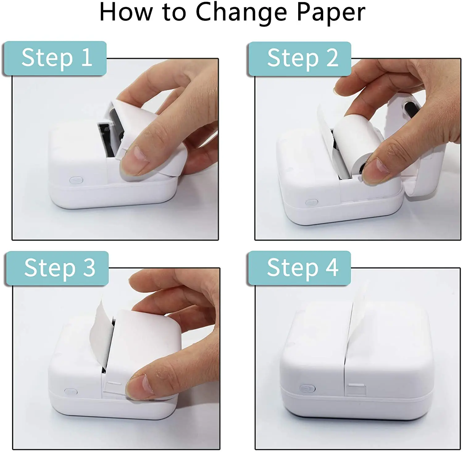 Mobile Mini Photo Printer Wireless BT Thermal Printer Pocket Label Printer