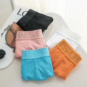 High-Grade Bamboo Fiber Seamless Mens Underwear Mid-Waist Men's Four-Corner Pants Breathable Solid Color Boxers & Briefs