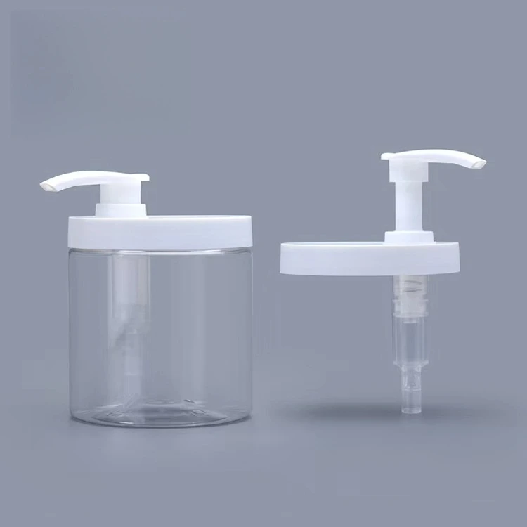150ml-600ml PET Plastic Pump Bottle Shampoo Shower Gel Jar With Pump