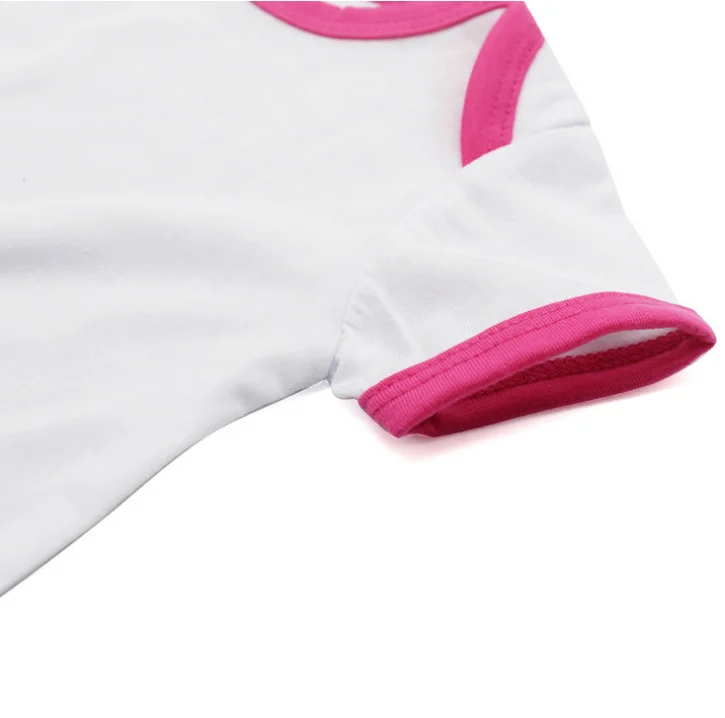 Склад в США; Одежда для малышей с длинными рукавами цельные белые пустые сублимационные детская 100% полиэстер сублимации для новорожденных и малышей; Комбинезон-Песочник