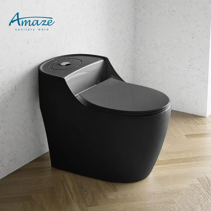 Modern design hotel flush siphonic one piece water closet ceramic color toilet bowl for bathroom