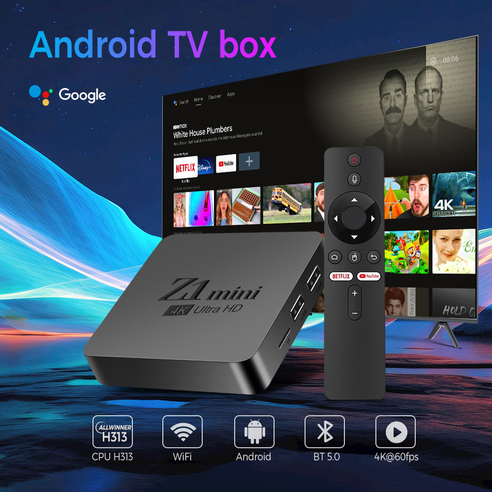 4K Android TV ボックス 4K 10箱セット Factory Price Z1 Mini Android 10 TV Box, 4K Quad Core, Dual WiFi