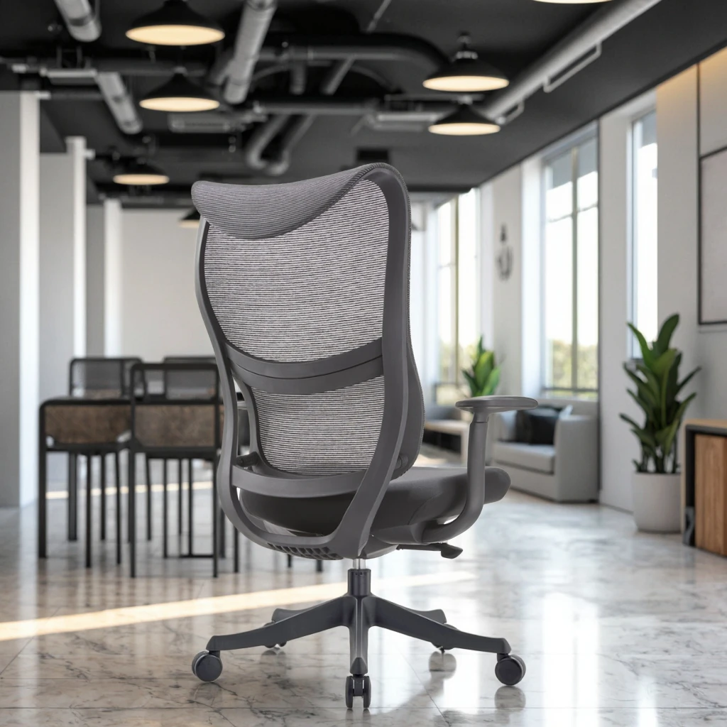Premium Back Support Ergonomic Office Chair Adaptive Lumbar Design Breathable Mesh Seat Heavy Duty Base 6