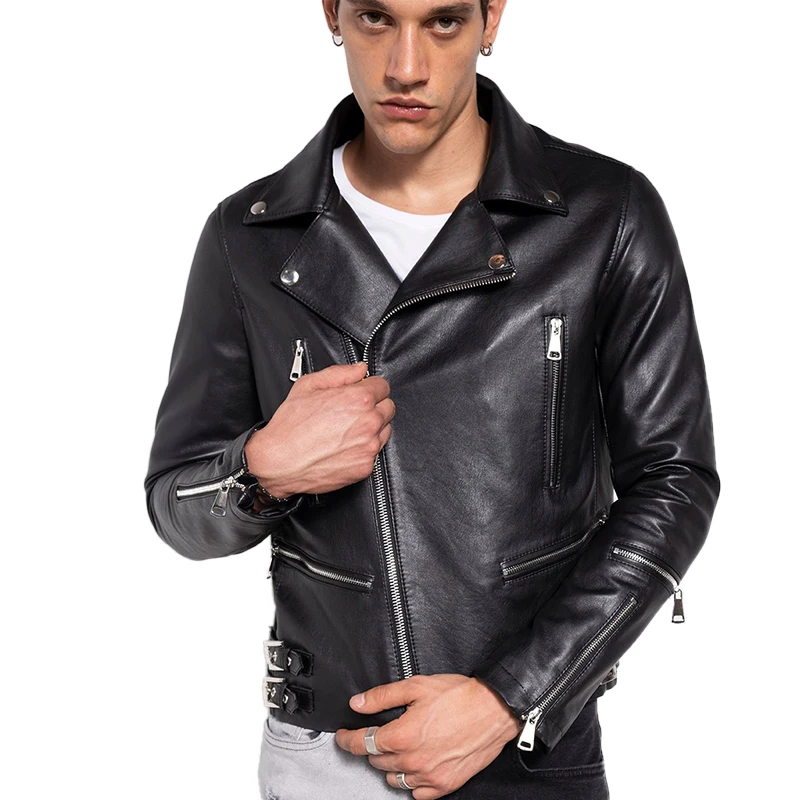 Faux Leather Jacket Double Fleece Bikerjacke Aviator Jacket Biker