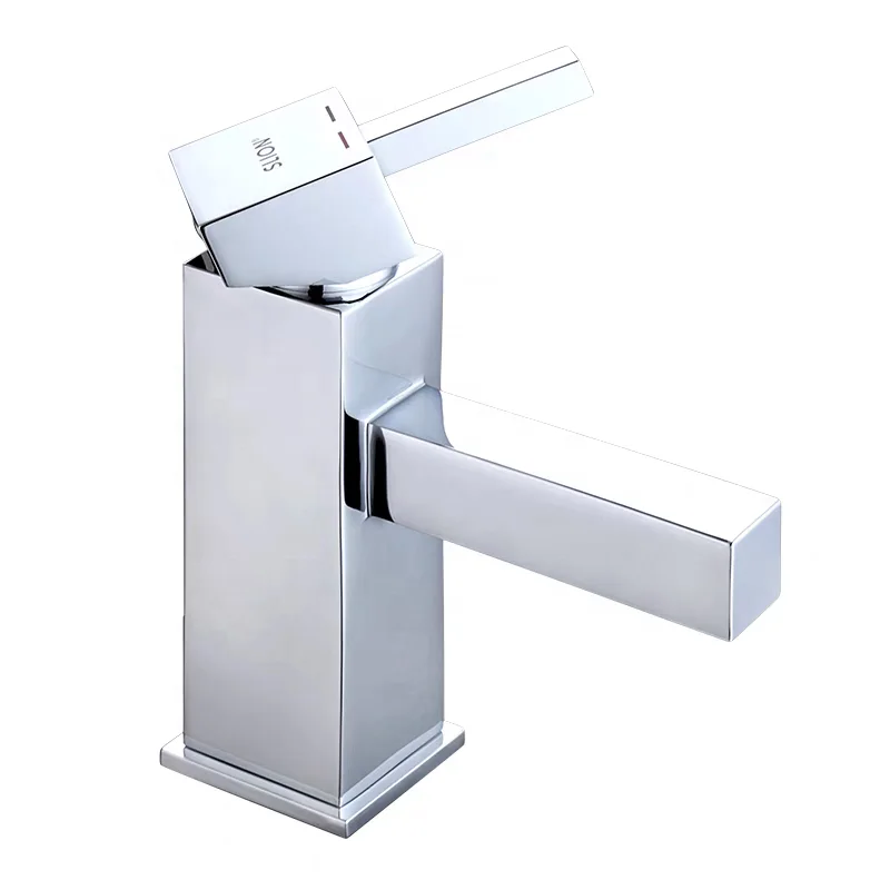 Modern Square Brass Basin Tap - Black  supplier