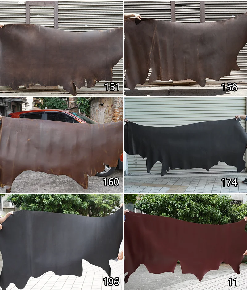 Top Grain Cow Hides Cattle Real Leather Material Full Grain Crazy Horse