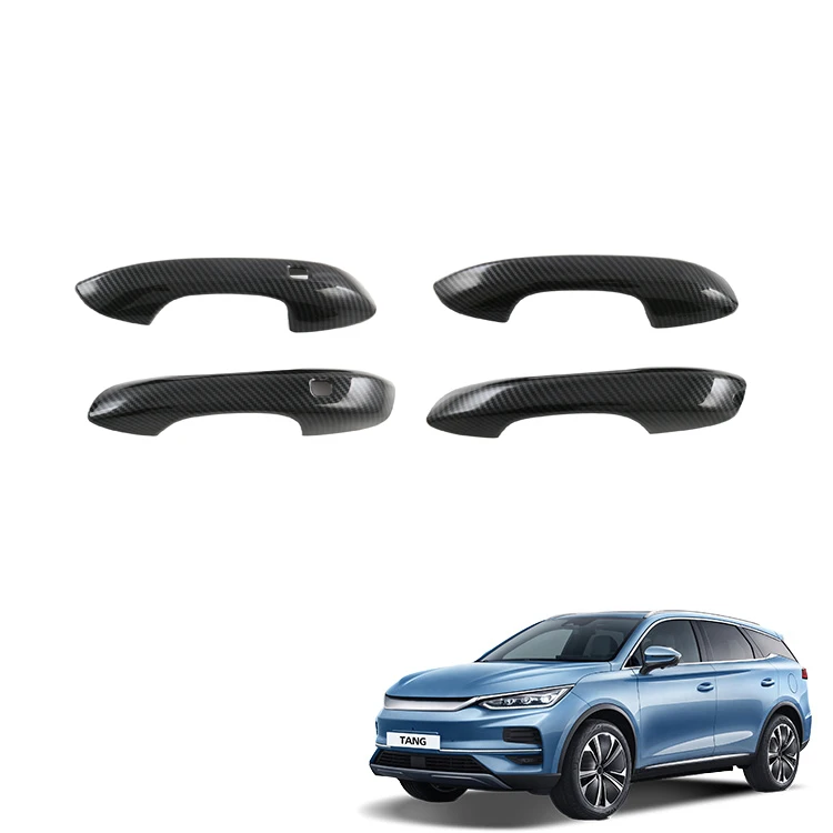 Handle Cover for BYD Tang Accessories ABS Carbon Fiber Pattern Auto Door Wrist Modified Protective Cover Interior Accessory